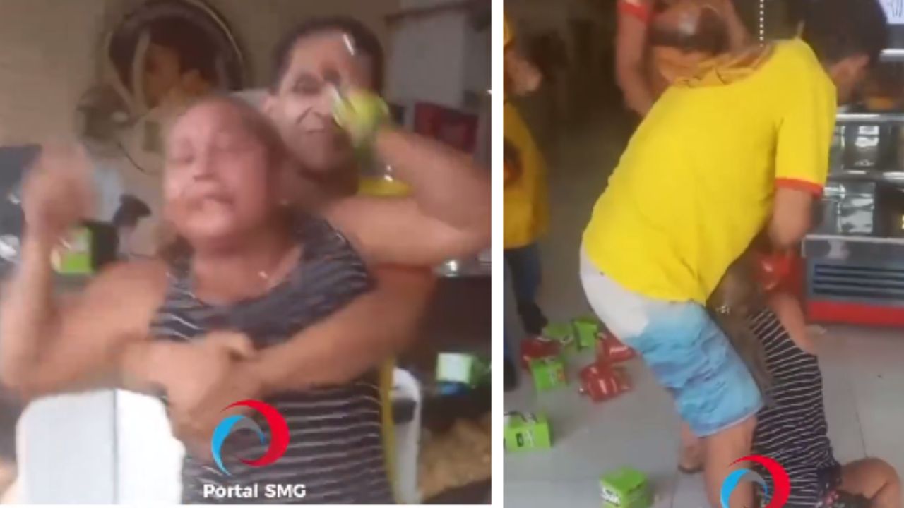 Mujer destrozó local de vendedora que le dijo "Mi amor" a su pareja