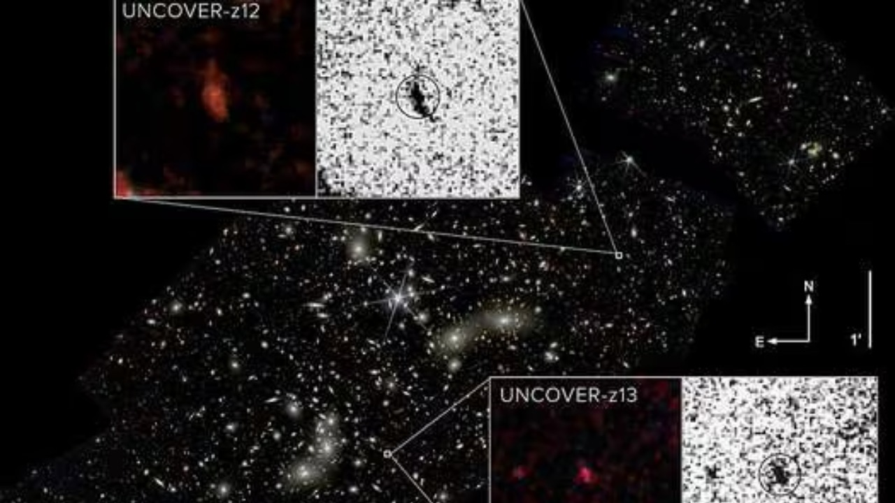 Telescopio James Webb detectó dos de las galaxias más distantes que se hayan descubierto