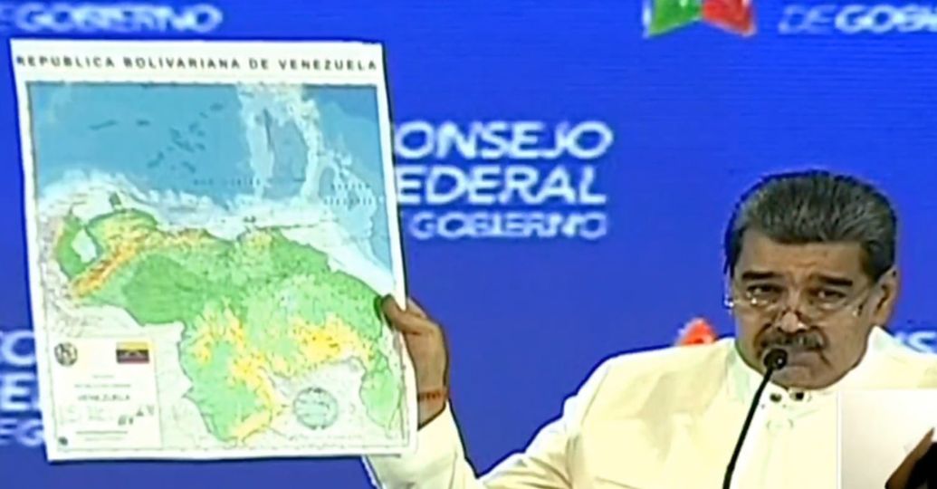 Así quedaría el nuevo mapa de Venezuela según Nicolás Maduro