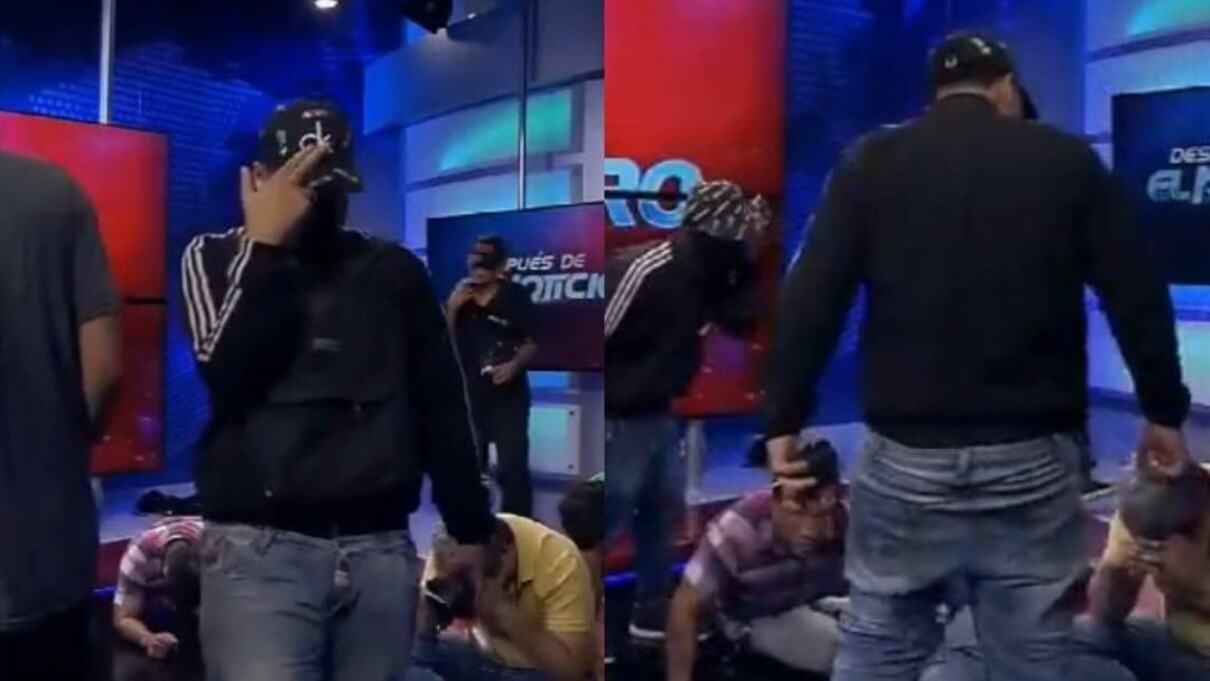 Hombres armados y encapuchados se tomaron un canal de televisión en vivo