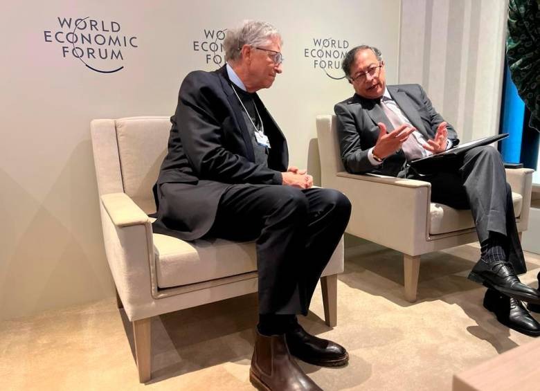 Estos fueron los temas clave en la charla de Petro con Bill Gates, durante el Foro Mundial Económico