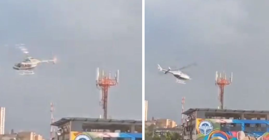 Impactante accidente de helicóptero en Medellín quedó registrado en video