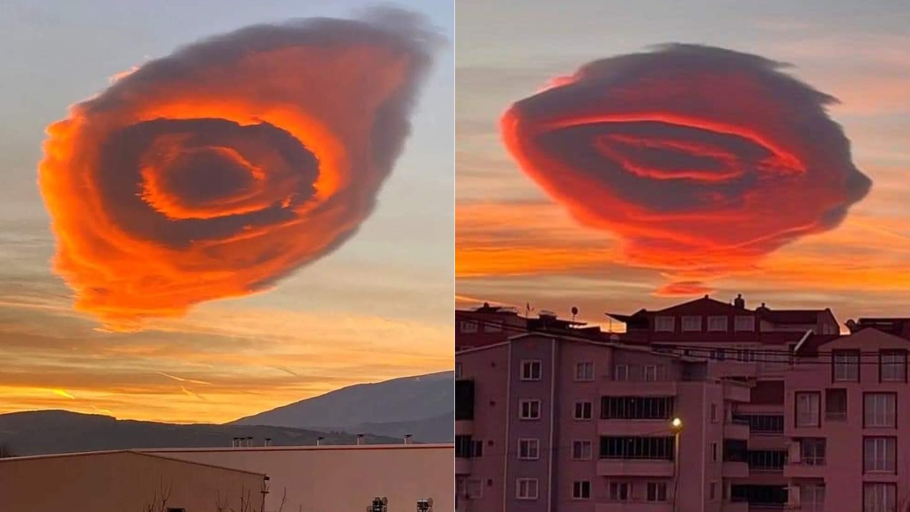En imágenes: la extraña nube con forma de ojo que apareció en Turquía