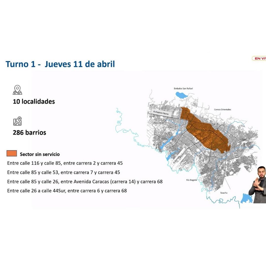 Este jueves comienza el racionamiento de agua en Bogotá: le explicamos la organización