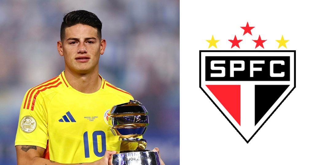 Sao Paulo felicitó a James Rodríguez como mejor jugador de la Copa América 