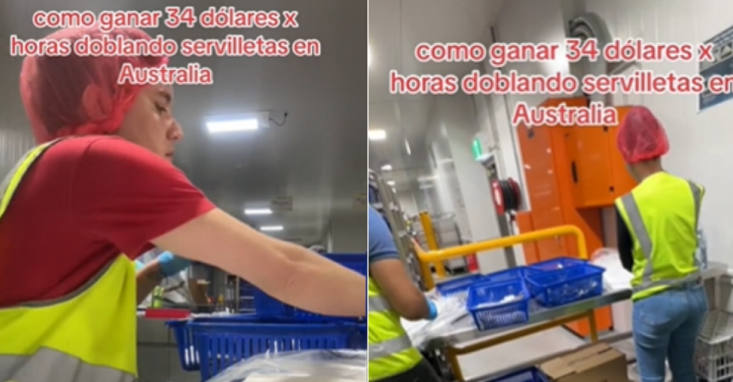 Colombiano dice que se gana más de 130 mil pesos por hora doblando servilletas en Australia 
