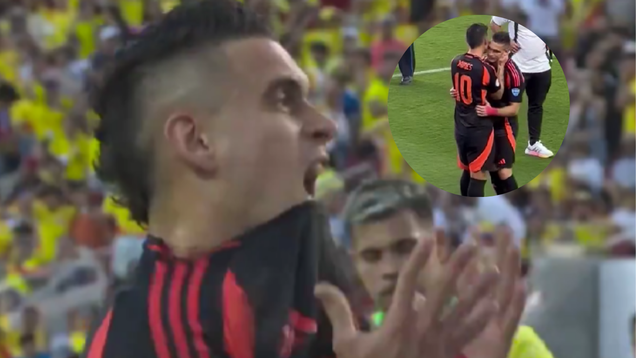En video| "Todo un líder": el gesto de James Rodríguez con Borré tras fallar el gol de la victoria
