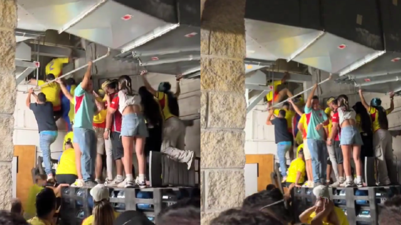 En video| Hinchas colombianos intentaron colarse por la ventilación en la final de la Copa América