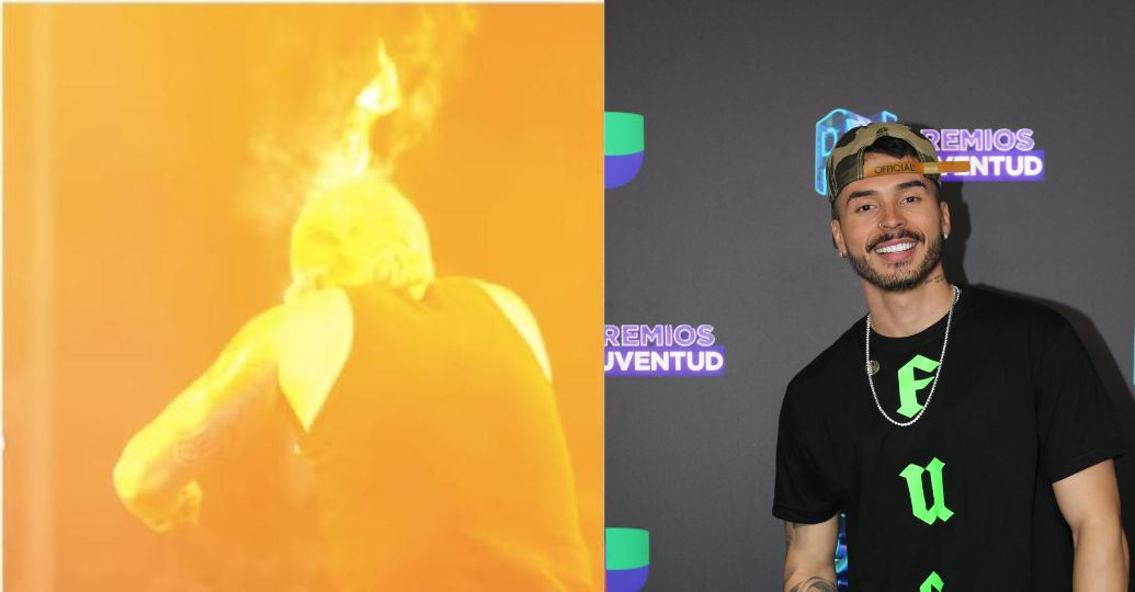 Reykon tuvo un accidente con fuego en pleno concierto: esto dijo sobre su estado de salud