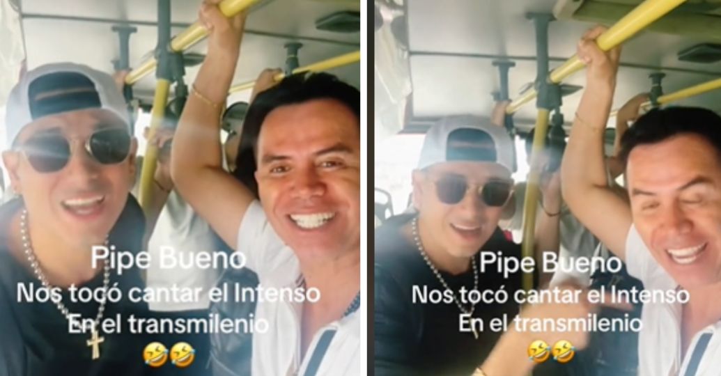 Jhonny Rivera y Pipe Bueno cantaron en TransMilenio y pasaron desapercibidos