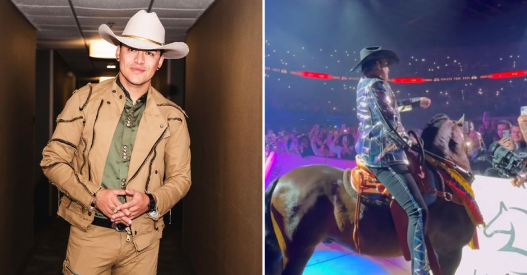 Fuertes críticas a Yeison Jiménez por usar un caballo durante concierto