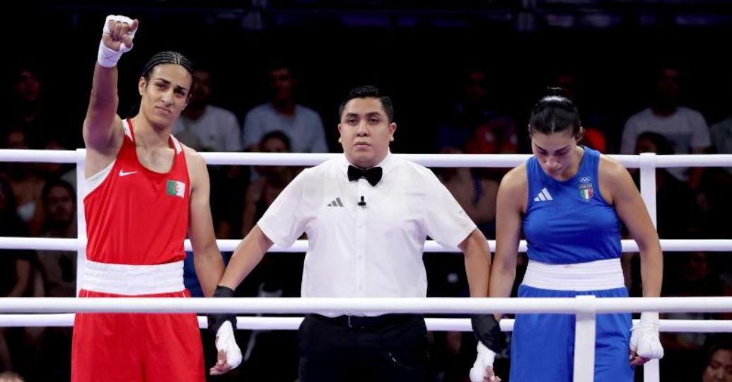 Boxeadora italiana abandona combate tras fuerte golpe de su rival Khelif