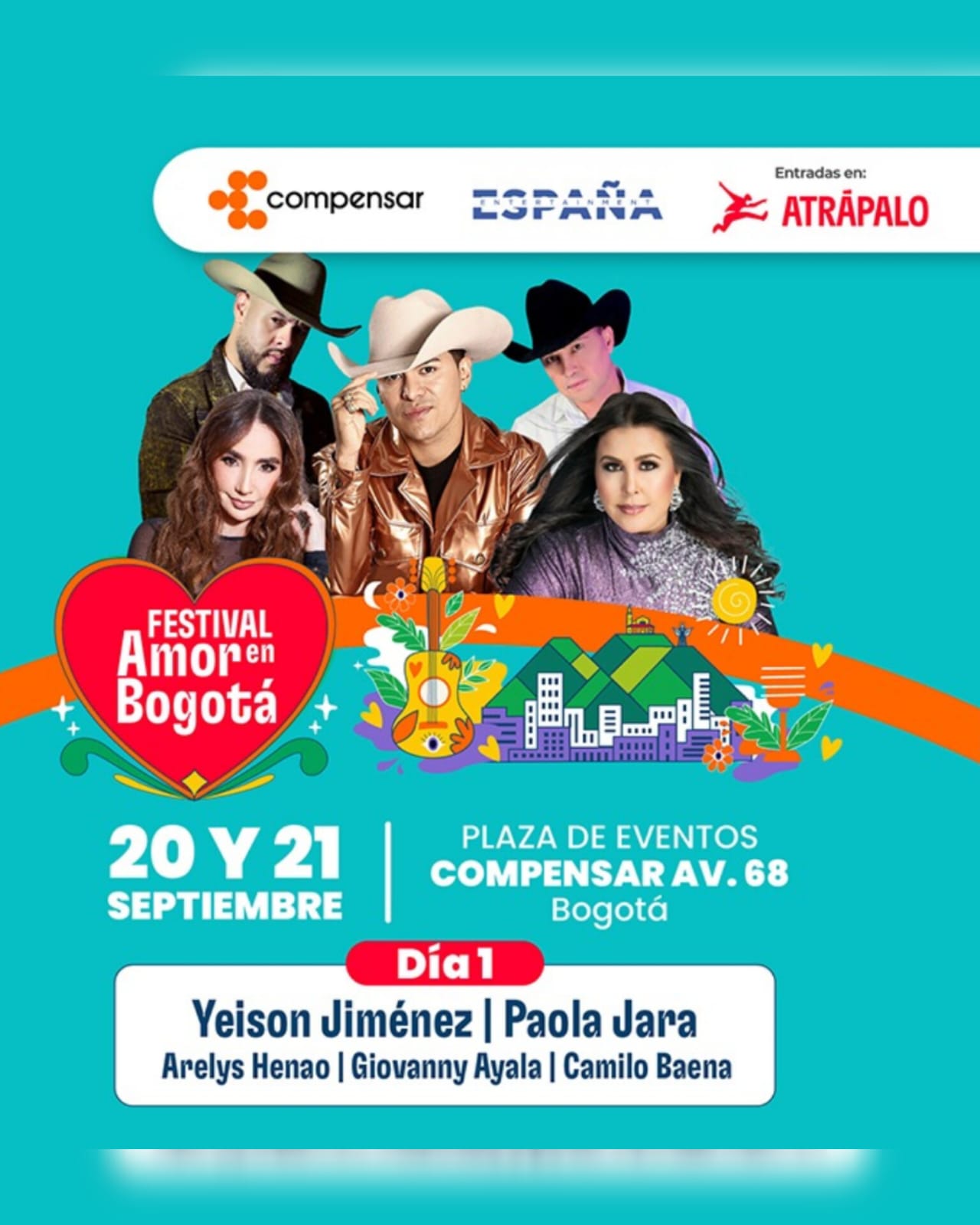 El Festival Amor en Bogotá se realizará el 20 y 21 de septiembre en Plaza de Eventos de Compensar Av. 68