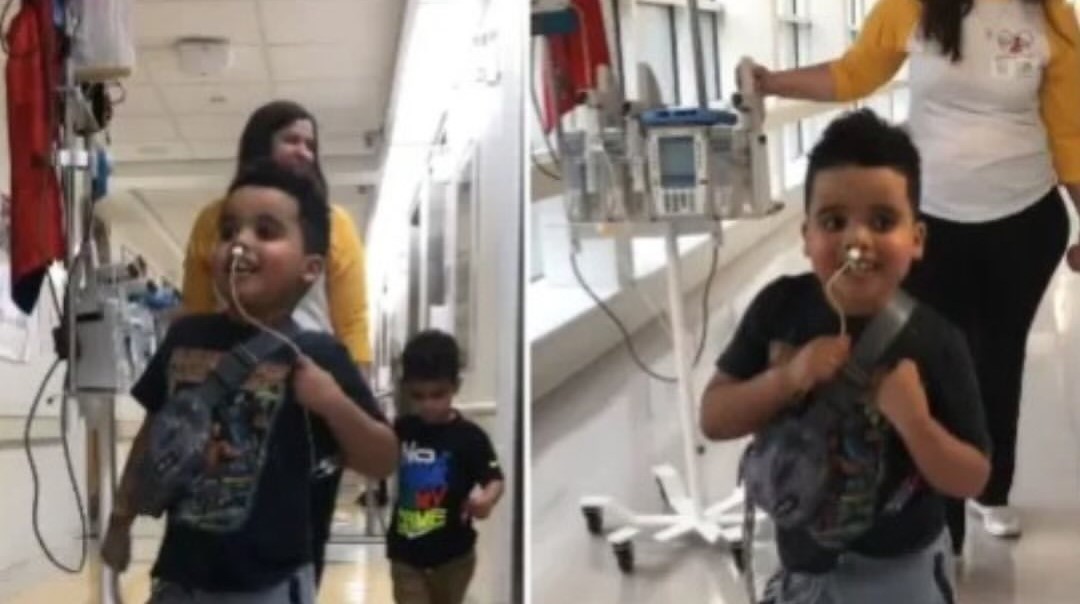 ¡Conmovedor! Niño celebra que recibió un corazón nuevo y su reacción le da la vuelta al mundo