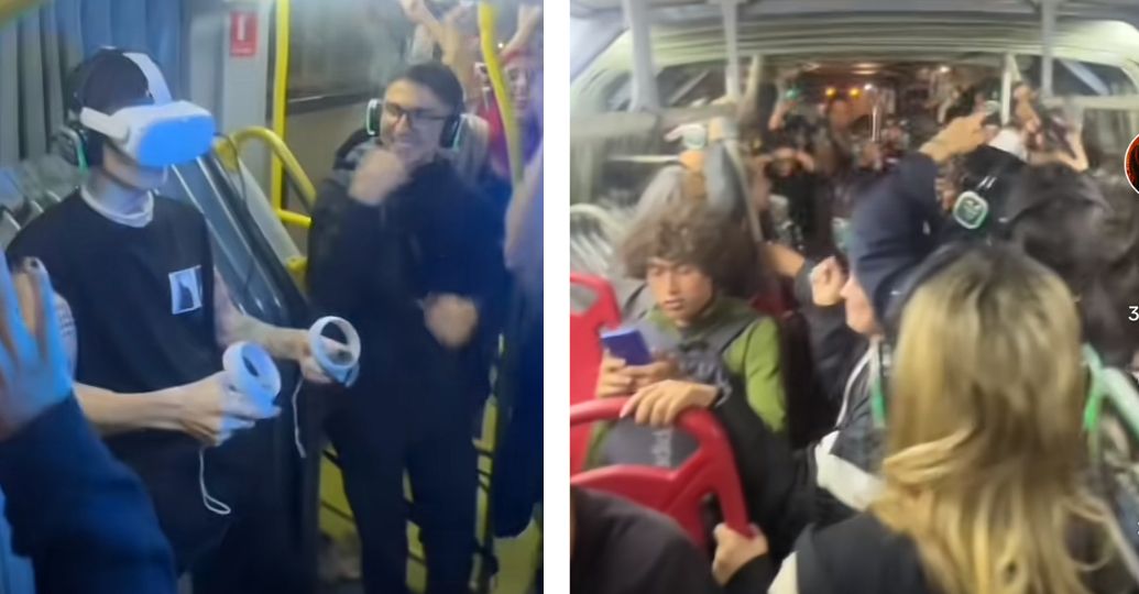 "Transmi Rave" jóvenes armaron 'fiesta silenciosa' en pleno bus de TransMilenio