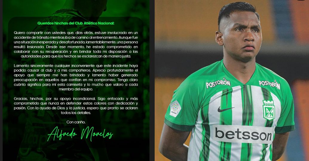 Alfredo Morelos se pronunció tras accidente de tránsito: esto dice el comunicado