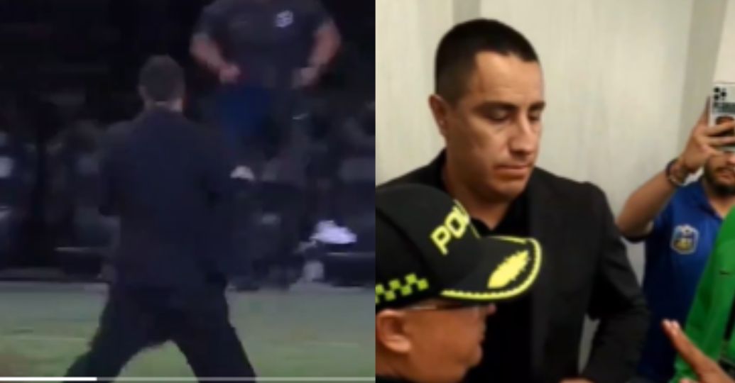 La policía sacó a Efraín Juárez de rueda de prensa tras celebración a hinchas del Medellín