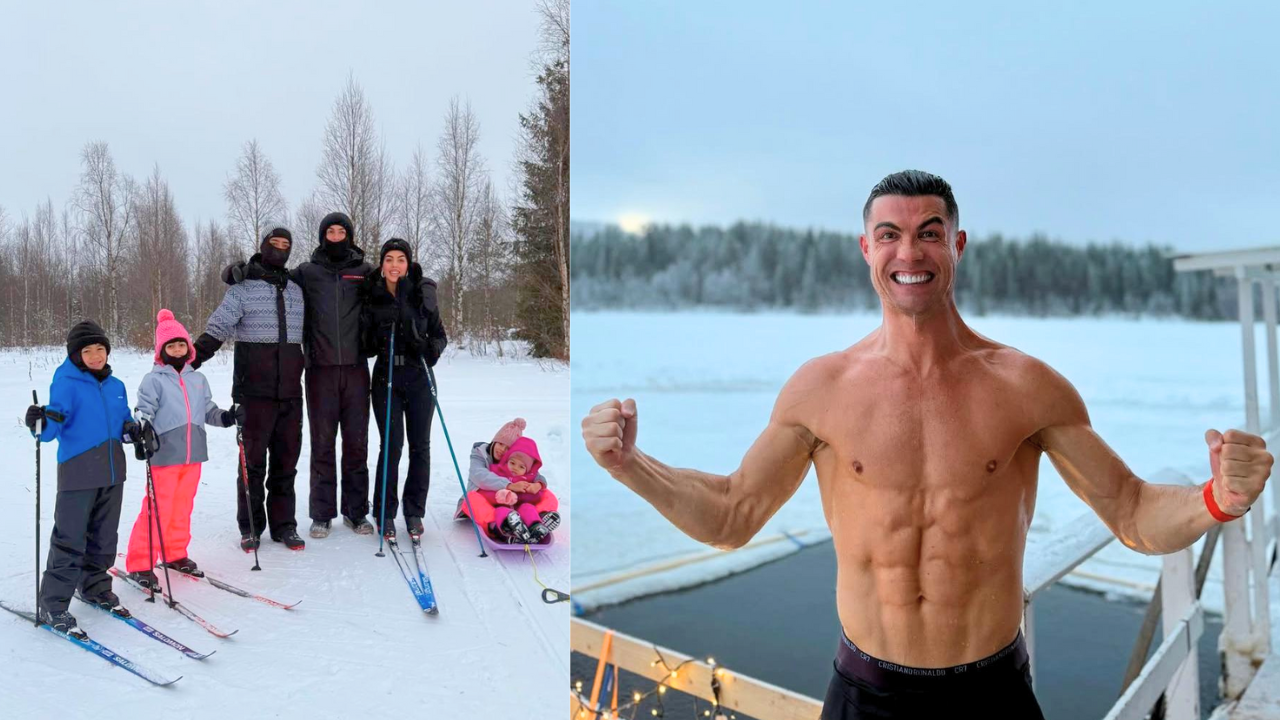 En imágenes| Cristiano Ronaldo desafía la nieve y el frío extremo en sus vacaciones de Navidad