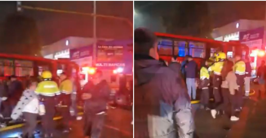 Se presentó fuerte accidente de transito entre un TransMilenio y un particular tras concierto de Shakira