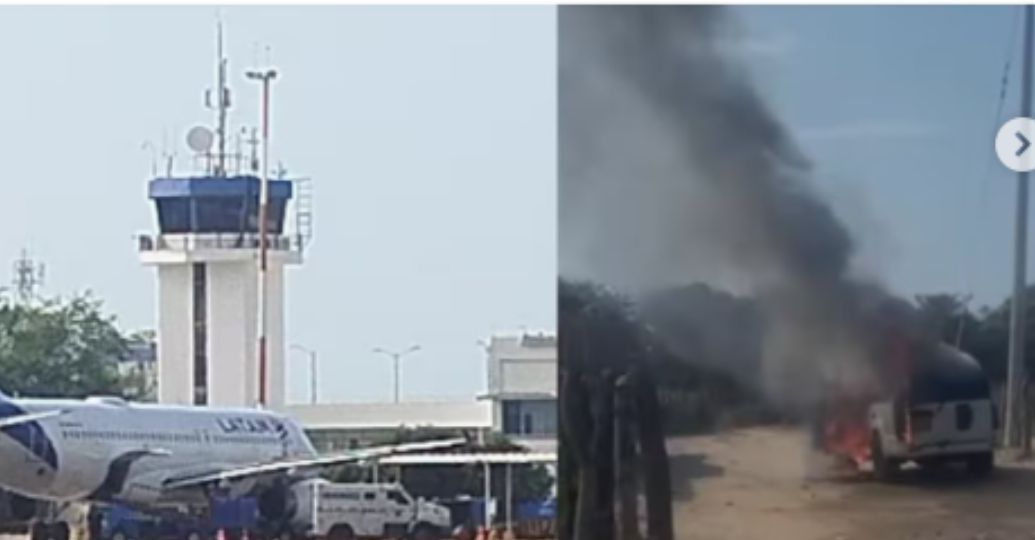 Delincuentes hurtaron carro de valores en aeropuerto de Rioacha: hubo tiroteo