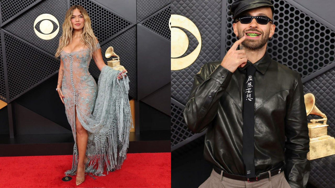 Karol G y Feid se reencontraron de frente en los Grammy tras su ruptura: incómodo momento en video