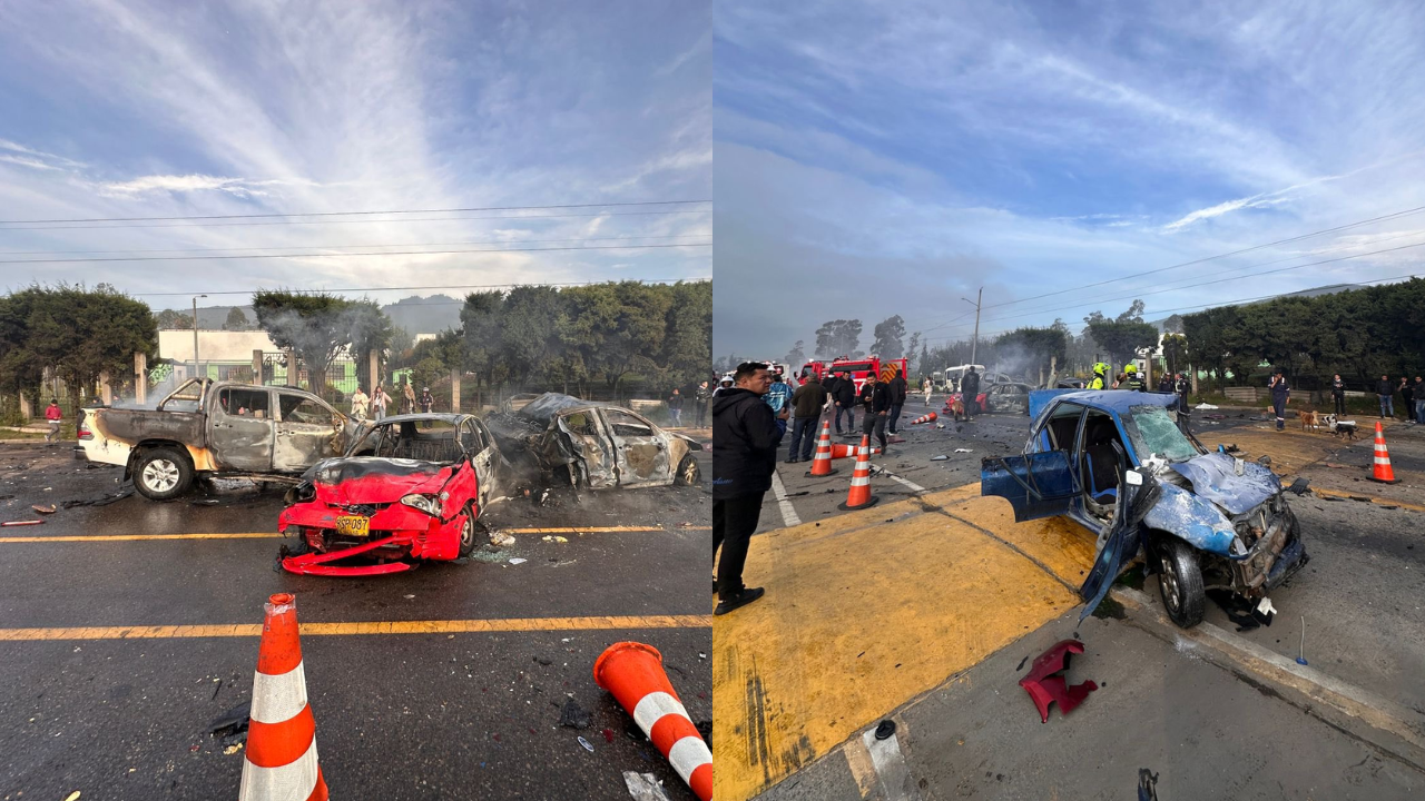 En videos | Explosión en peaje de Casablanca deja muertos y varios heridos: caos en vía Zipaquirá–Ubaté