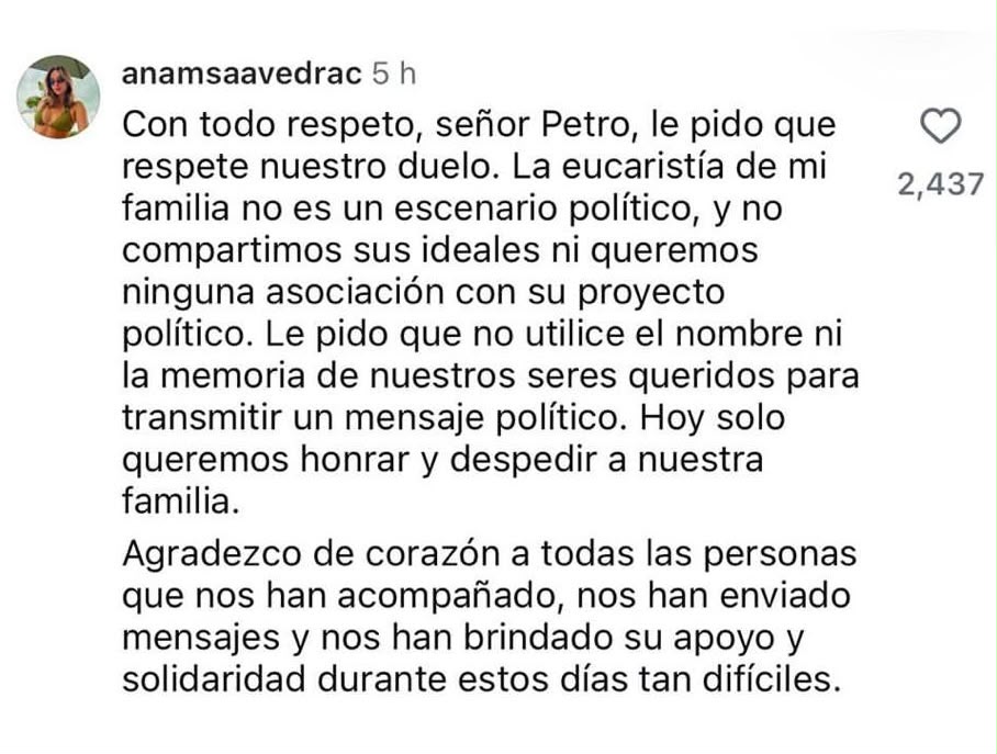 Ana María Saavedra, trilliza que sobrevivió al terremoto, lanzó fuertes críticas a Petro: ¿qué pasó?  