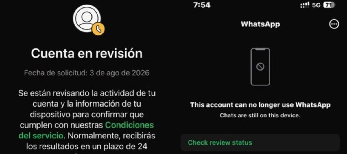 "Cuenta en revisión" en WhatsApp: qué significa y qué hacer si tu cuenta fue suspendida