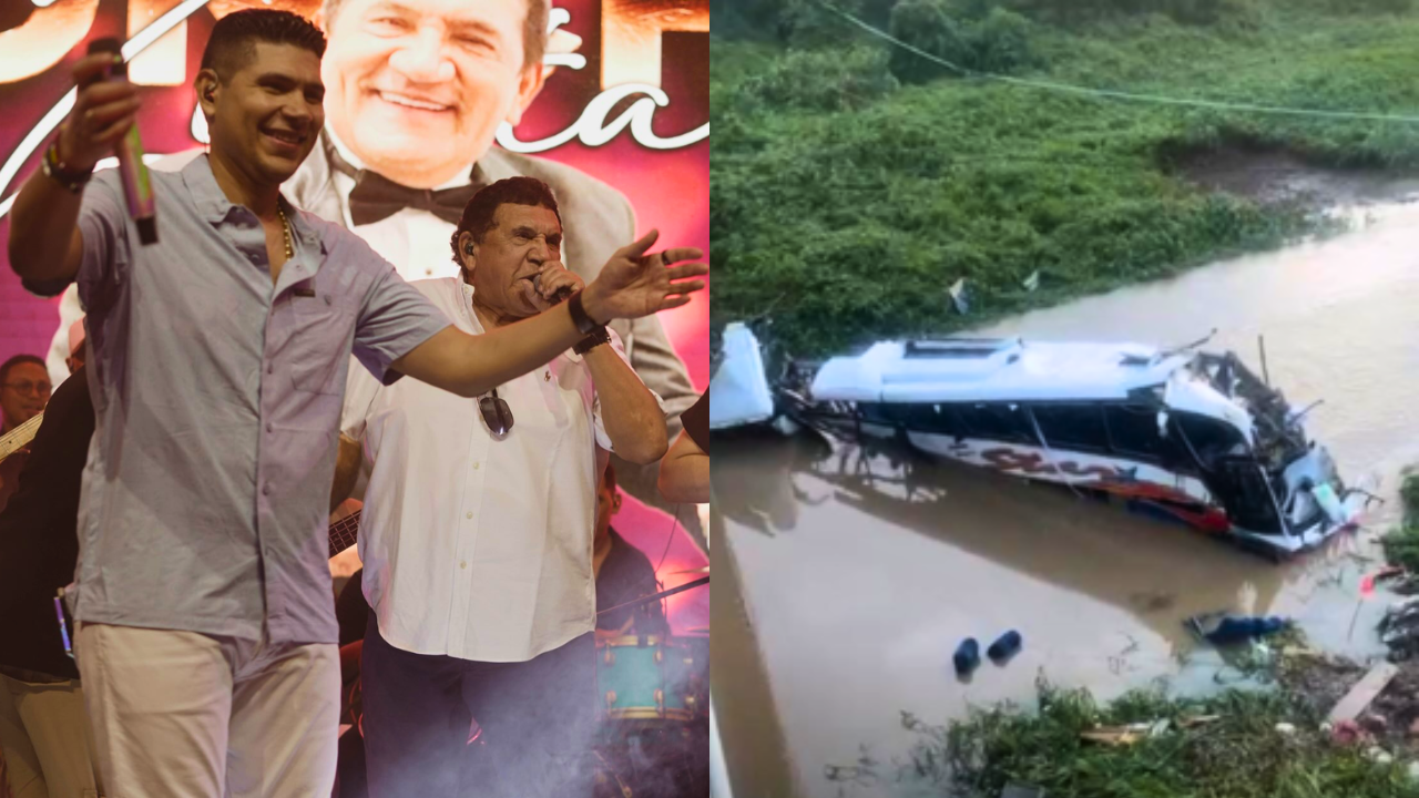 Luto en el vallenato: bus de la agrupación del hijo de Poncho Zuleta cayó a un río y dejó dos muertos