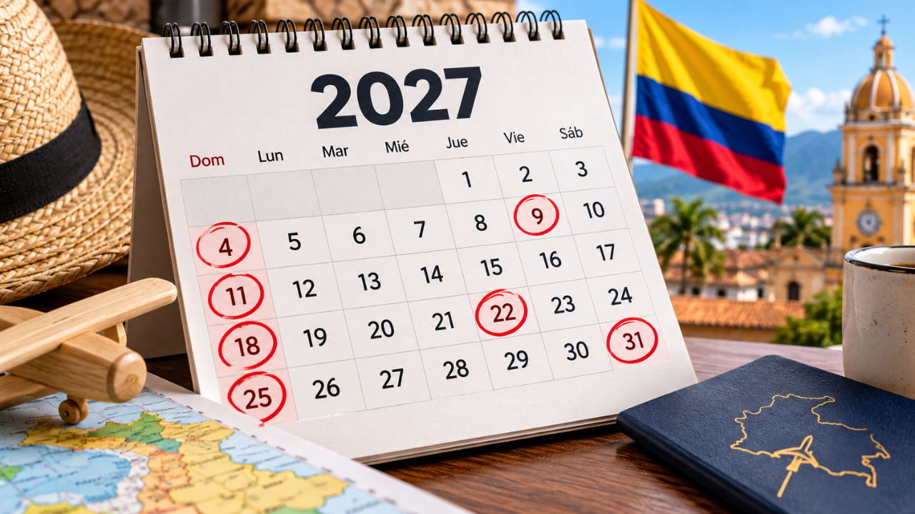 ¡Agéndese! Estos son los 19 festivos que tendrá Colombia en 2027 y sus fechas
