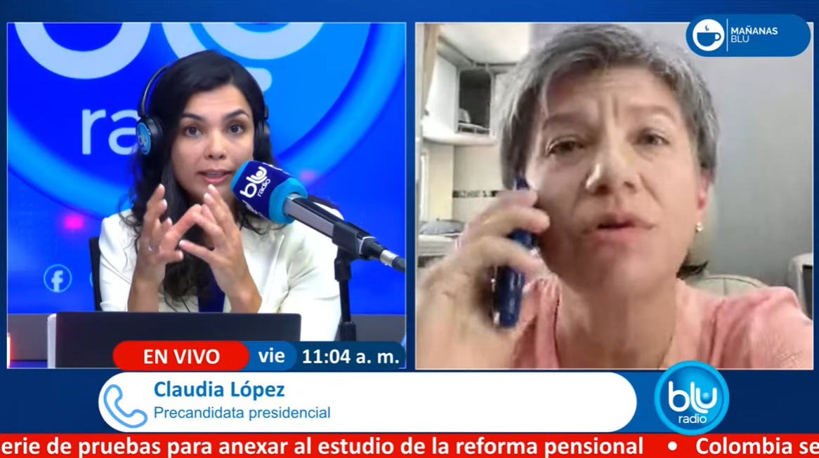 Claudia López en Blu Radio