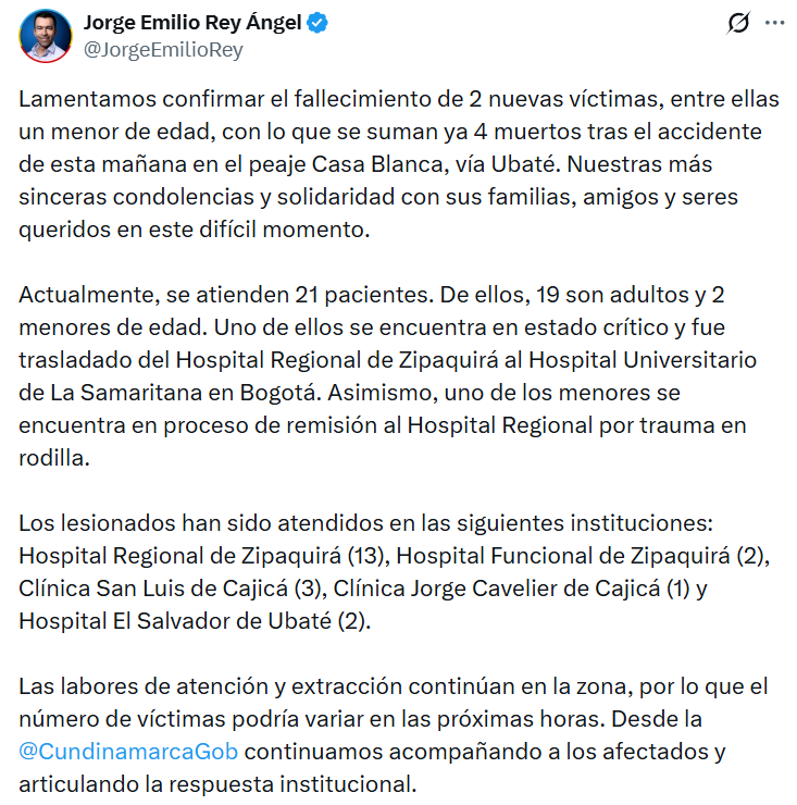 En videos | Explosión en peaje de Casablanca deja muertos y varios heridos: caos en vía Zipaquirá–Ubaté