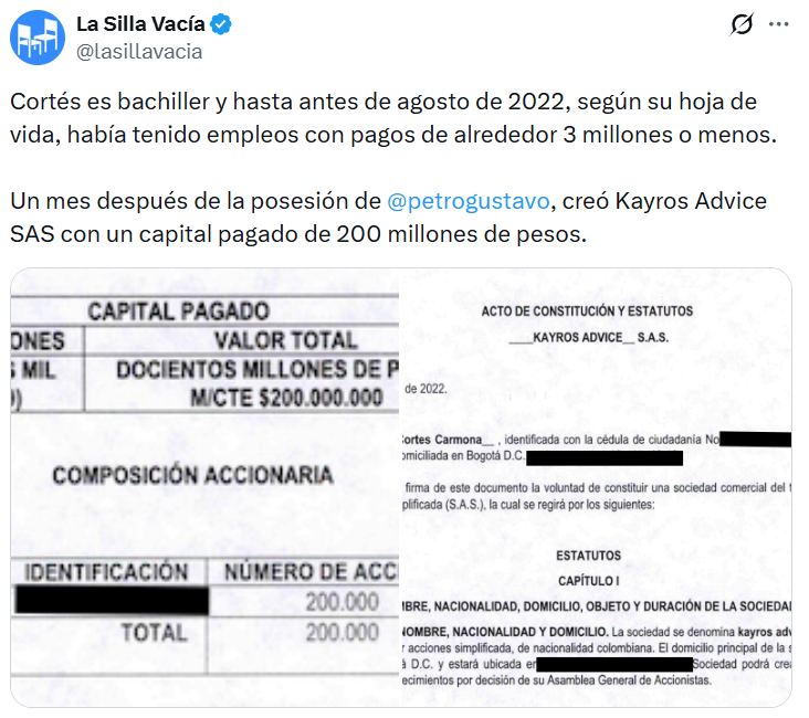 Revelan la identidad de la mujer captada con Petro en Panamá: su patrimonio creció aceleradamente