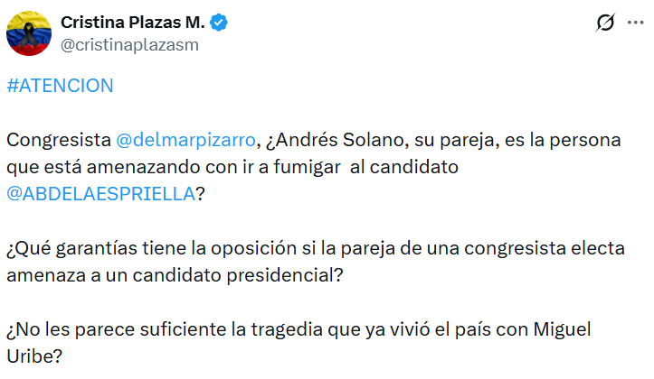 Revelan quién amenazó con "destripar y fumigar" a De la Espriella: expareja de congresista del Pacto Histórico