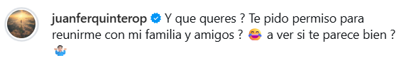 Duro cruce entre Juanfer Quintero y creador de contenido por fiesta tras el Mundial: "¿Te pido permiso?"