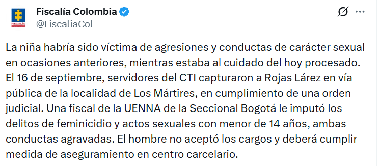 Medicina Legal revela posible causa de muerte de la menor Ana Lucía González, hallada en alcantarilla