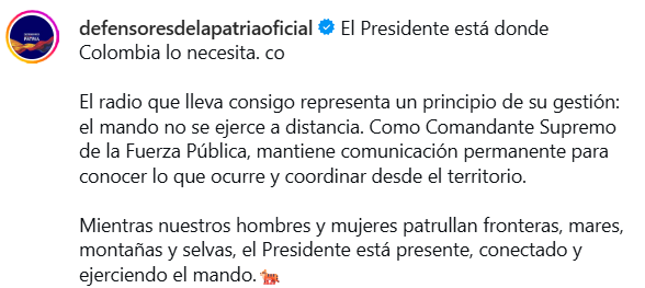 Revelan por qué el presidente Abelardo de la Espriella lleva un walkie-talkie todo el tiempo