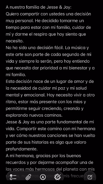¿Por qué se separaron Jesse & Joy? Joy rompió en llanto al hablar de la decisión de su hermano