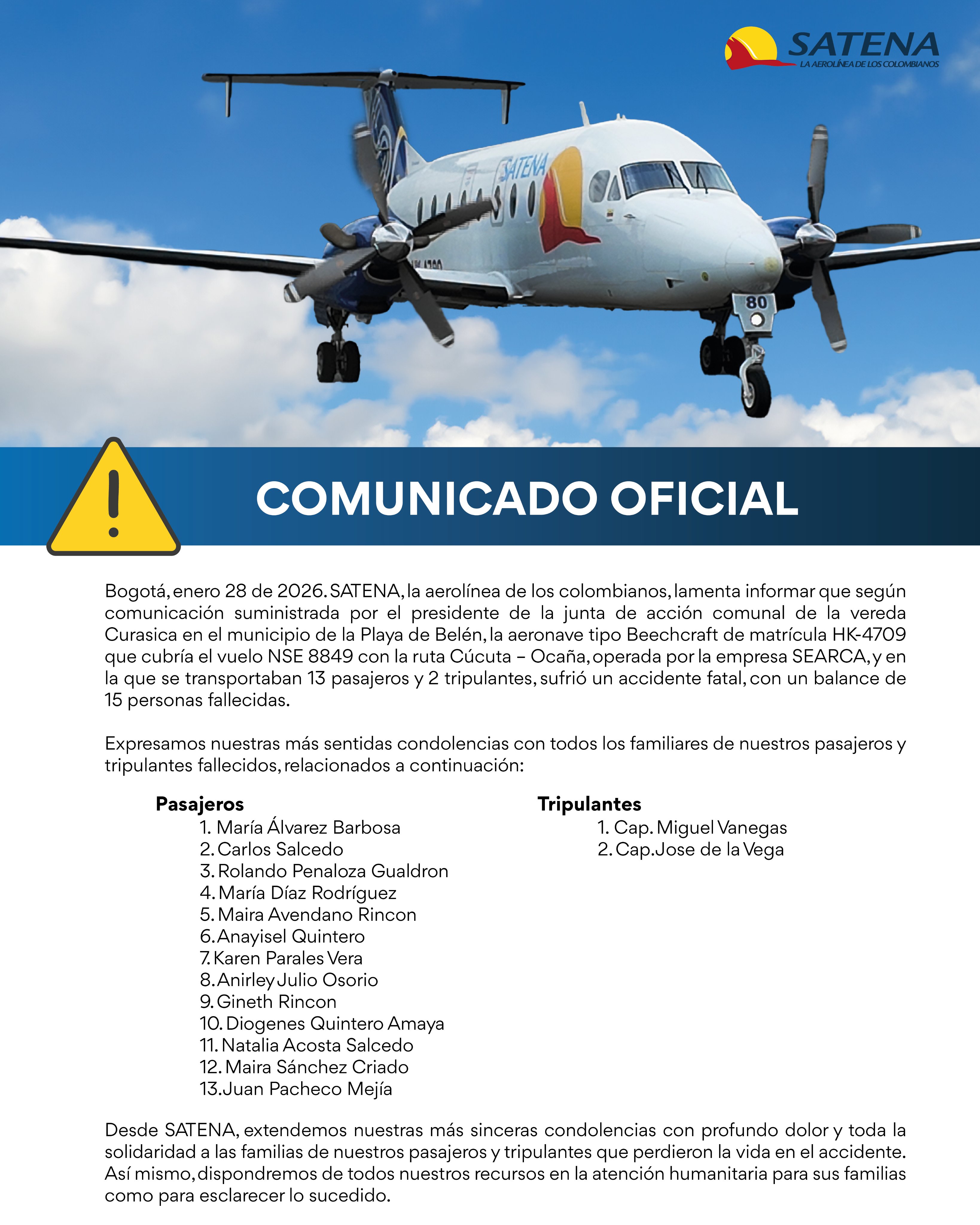 Autoridades recuperan caja negra del avión de Satena accidentado: ¿por qué es un paso clave?