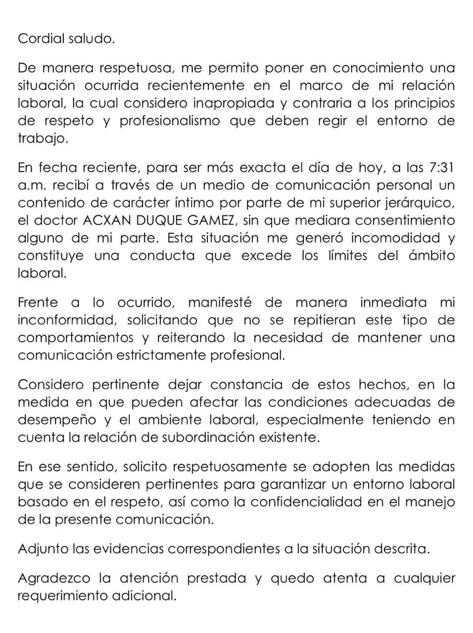 Revelan chat en que exviceministro de Igualdad se disculpa tras enviar foto íntima a funcionaria