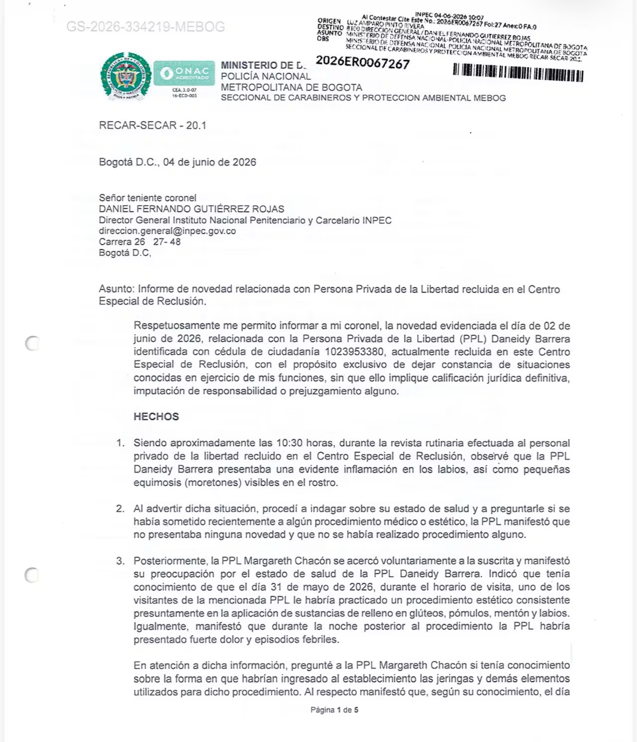 Nuevo escándalo de Epa Colombia en la Escuela de Carabineros: revelan cirugías y malos comportamientos