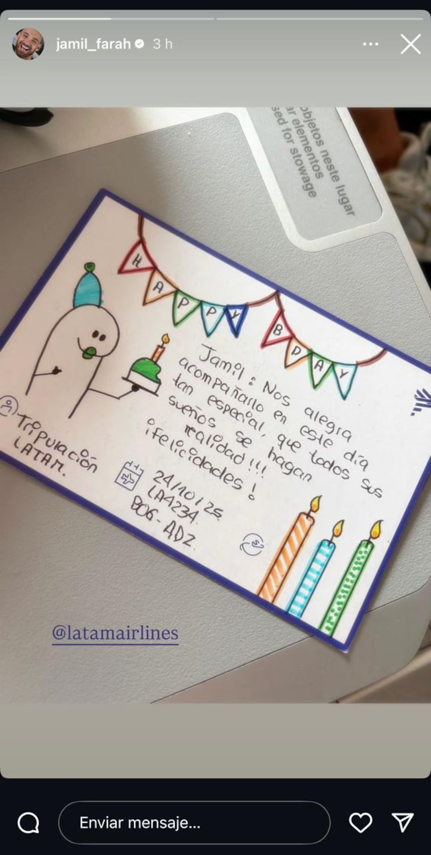 Regalo de Carolina Cruz a su novio, Jamil Farah