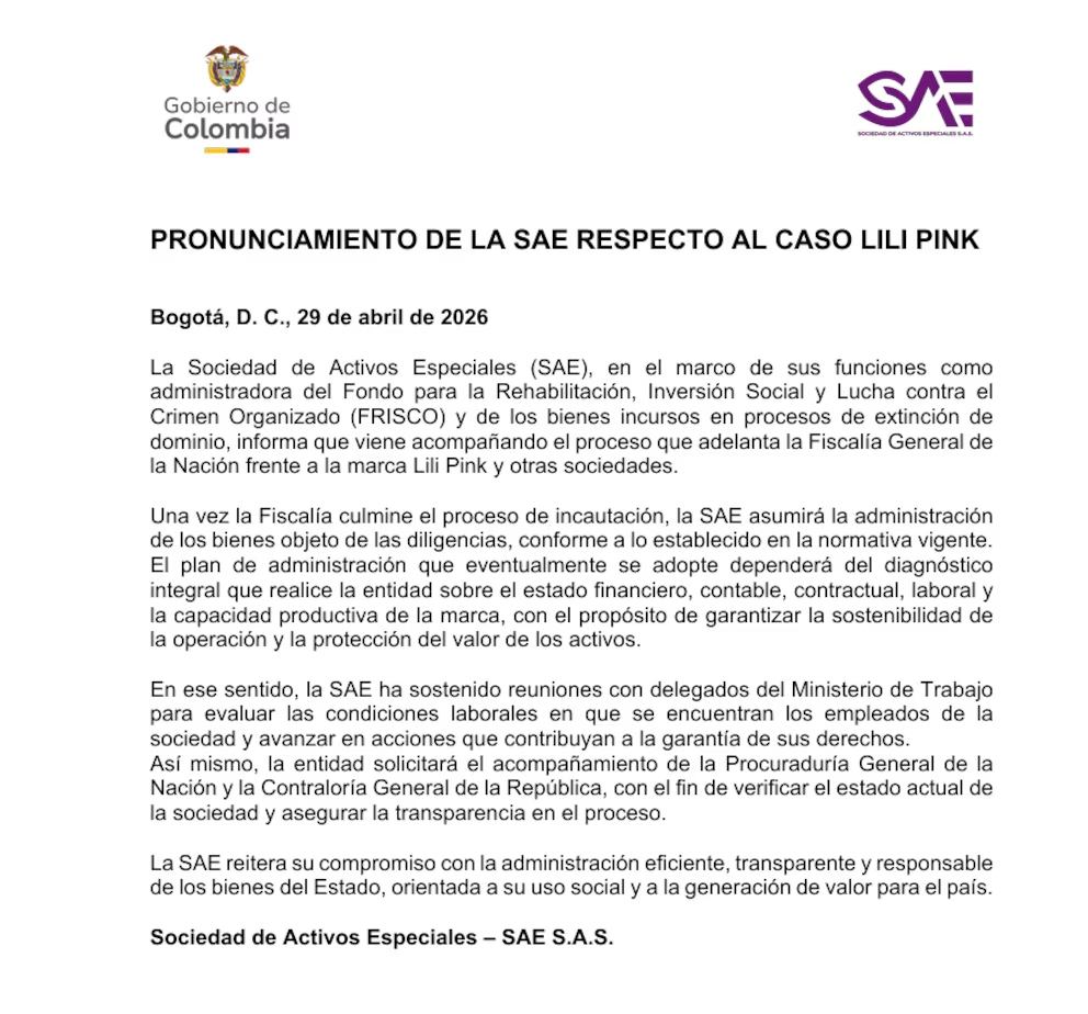 ¿Qué pasará con los empleados de Lili Pink? La SAE reveló su plan tras la intervención judicial