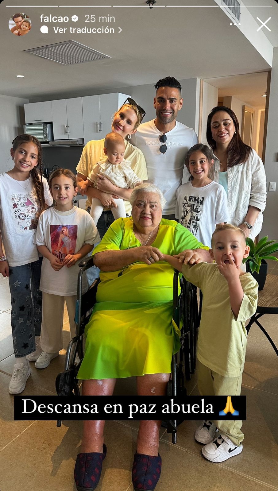 Falleció abuela de Falcao