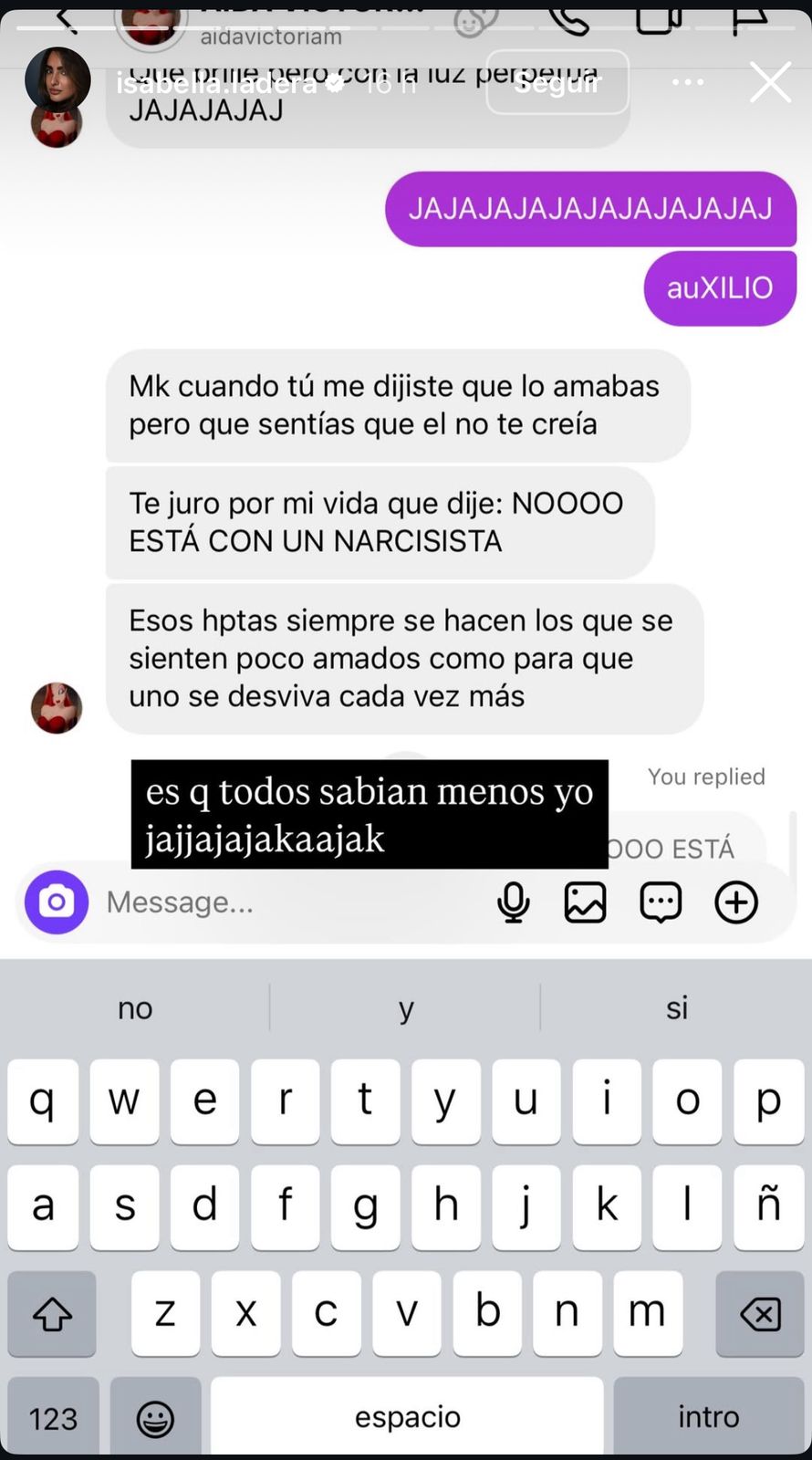 Conversación entre Isabella Ladera y Aida Victoria Merlano