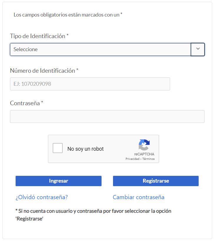 Registrar número en el RNE
