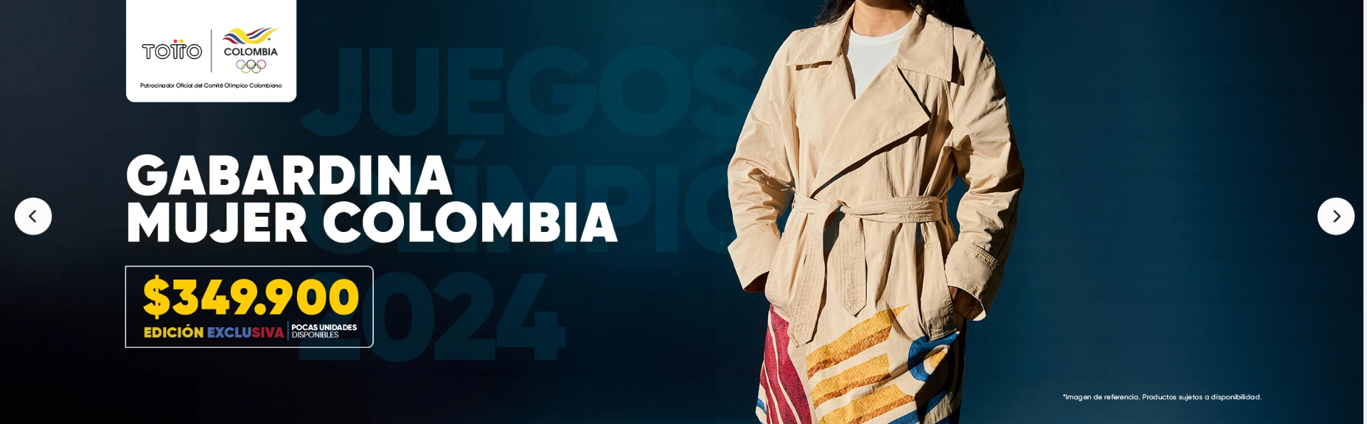 Gabardina Colombia Juegos Olímpicos