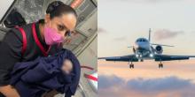 De no creer: una mujer dio a luz en pleno vuelo. Esta es la historia