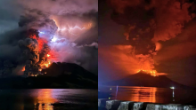 Erupción de volcán en Indonesia deja 1.600 personas desplazadas. Las imágenes son apocalípticas 