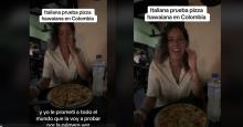 Turista italiana probó la pizza con piña en Colombia: así reaccionó